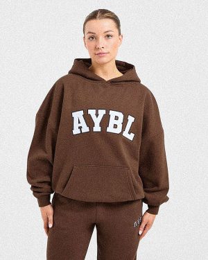 Varsity 2.0 Oversized Hoodie - Brown: The Ultimate Comfort Upgrade