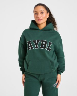 Varsity 2.0 Oversized Hoodie - Deep Forest: The Ultimate Comfort Upgrade