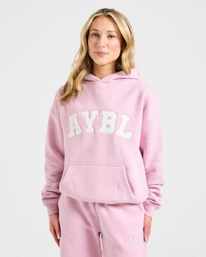 Varsity 2.0 Oversized Hoodie - Iced Pink: The Ultimate Comfort Upgrade