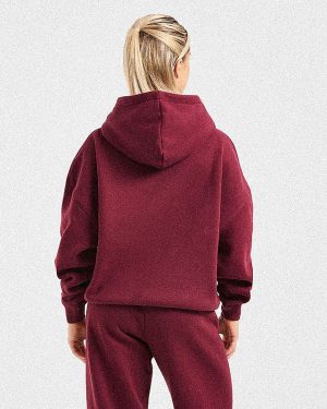 Varsity 2.0 Oversized Hoodie - Red Wine: The Ultimate Comfort Upgrade