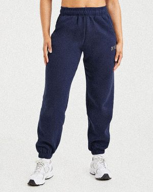 Varsity 2.0 Oversized Joggers - Navy: The Ultimate Comfort Staple