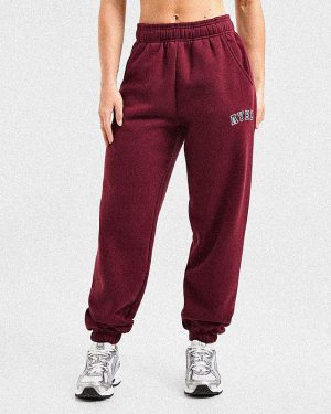 Varsity 2.0 Oversized Joggers - Red Wine: The Ultimate Comfort Staple