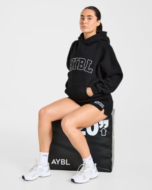 Varsity 2.0 Oversized Shorts - Black: The Ultimate Comfort Staple
