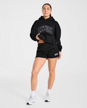 Varsity 2.0 Oversized Shorts - Black: The Ultimate Comfort Staple