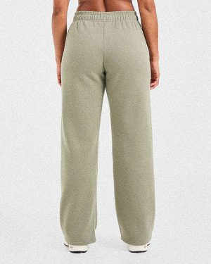Varsity 2.0 Oversized Straight Leg Joggers - Muted Olive