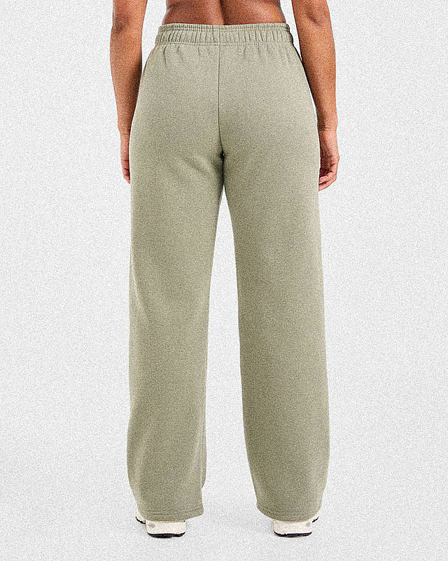 Varsity 2.0 Oversized Straight Leg Joggers - Muted Olive