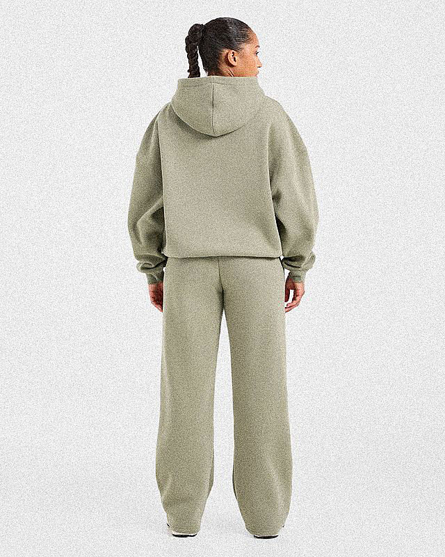 Varsity 2.0 Oversized Straight Leg Joggers - Muted Olive