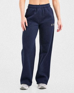 Varsity 2.0 Oversized Straight Leg Joggers - Navy