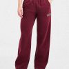 Varsity 2.0 Oversized Straight Leg Joggers - Red Wine