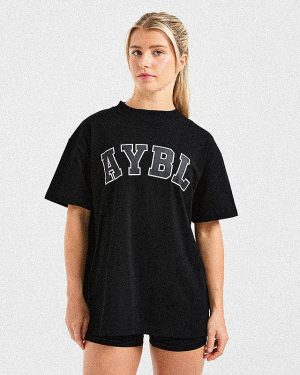 Varsity 2.0 Oversized T Shirt - Black: The Ultimate Comfort Upgrade