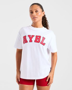 Varsity 2.0 Oversized T Shirt - Red: The Ultimate Blend of Comfort and Style