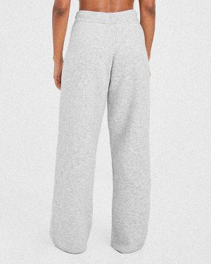 Varsity Oversized Knitted Joggers - Grey Marl: The Ultimate Comfort Upgrade