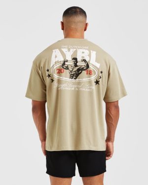 Wesley Vissers X Beyond Limits Oversized T Shirt - Deep Beige