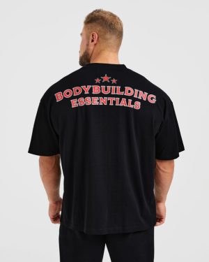 Wesley Vissers X Body Building Essentials Oversized T-Shirt - Black/Red