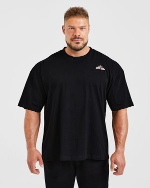 Wesley Vissers X Body Building Essentials Oversized T-Shirt - Black/Red
