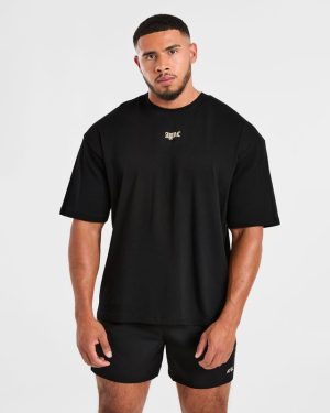 Wesley Vissers x Golden Mentality Oversized T-Shirt - Black