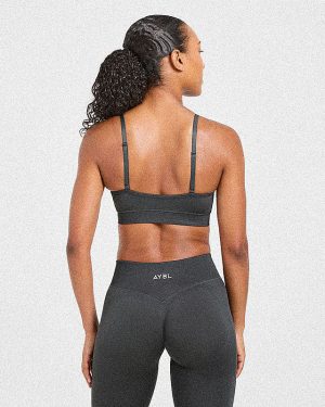 Adapt Seamless Sports Bra - Dark Charcoal: The Ultimate Medium-Support Activewear Solution