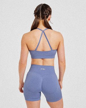 Adapt Seamless Sports Bra - Iris Blue: The Ultimate Medium-Support Activewear Solution
