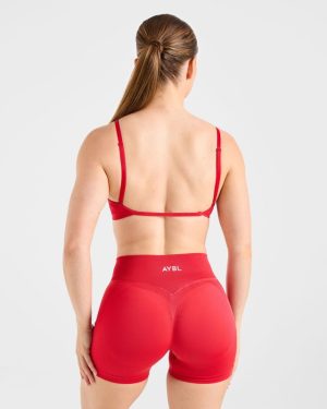 Adapt Seamless Strappy Sports Bra - Salsa Red