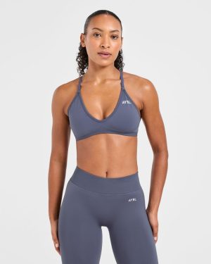 Adapt Seamless Strappy Sports Bra - Slate: The Ultimate Low-Impact Companion