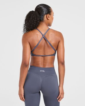 Adapt Seamless Strappy Sports Bra - Slate: The Ultimate Low-Impact Companion