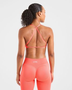 Adapt Seamless Strappy Sports Bra - Summer Peach: Ultimate Low-Impact Comfort
