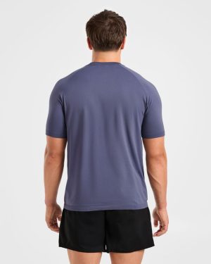 Ascend Seamless T-Shirt - Denim Blue: The Ultimate Everyday Essential