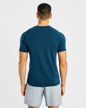 Ascend Seamless T-Shirt - Marine Blue: The Ultimate Performance Essential